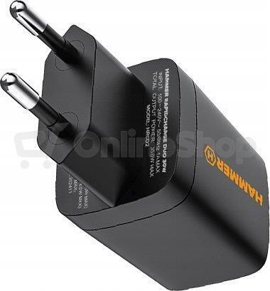 Nabíječka do sítě Hammer RapidCharge Duo, černá