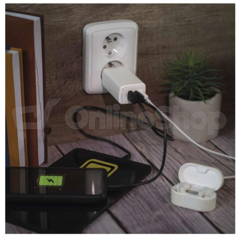 Emos univerzální USB adaptér GaN do sítě PD 65 W max. (V05G65)