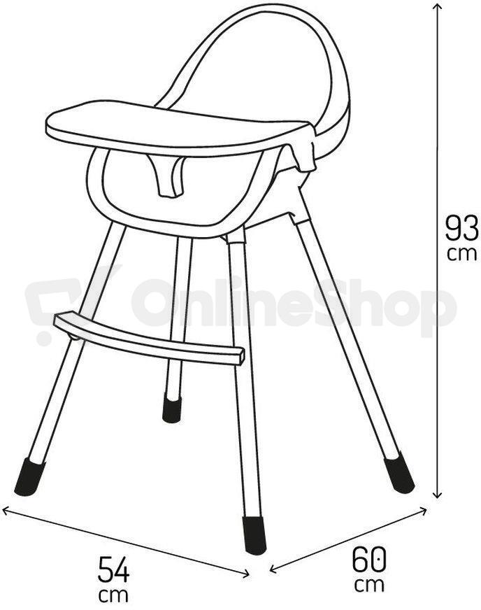 Jídelní židlička MoMi REKI černá