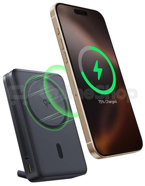 Powerbanka Baseus Nomos Qi2 10000mAh s kabelem USB-C, černá
