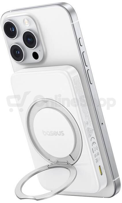 Bezdrátová powerbanka Baseus PicoGo Qi2 5000mAh, 20W bílá