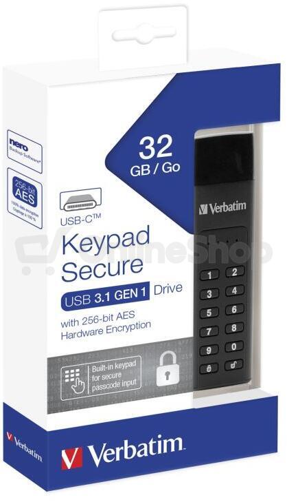 Flash disk Verbatim 32GB USB-C Flash 3.1 Keypad