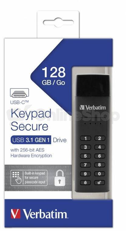 Flash disk Verbatim 128GB USB-C Flash 3.1 Keypad