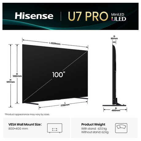 Hisense 100U7Q PRO (foto 2)