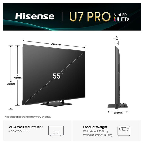 Hisense 55U7Q PRO (foto 2)