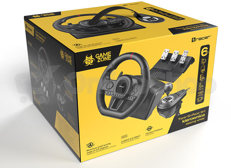 Volant TRACER SimRacer Manual Gearbox 6 in 1, PC / PS4 / PS3 / Xone / X360 / SWITCH