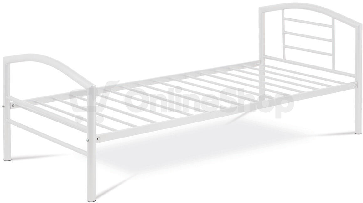 Jednolůžková postel 94x207cm, kov, bílá, BED-1900 WT Autronic