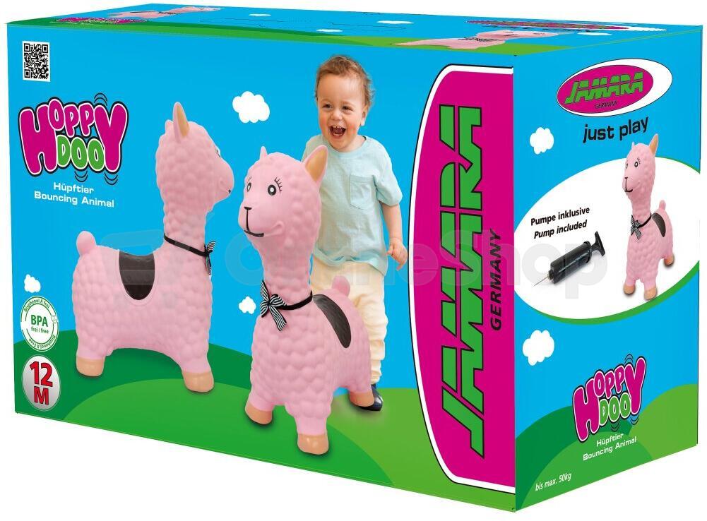 Hopsadlo Jamara Lama s pumpičkou, růžové