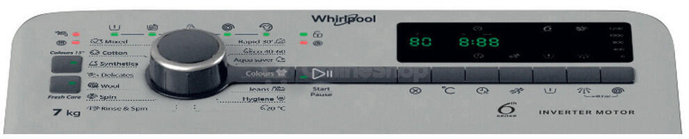 Pračka Whirlpool s vrchním plněním TDLRS 7252BS EU