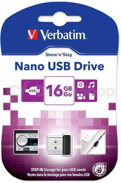 Flash disk Verbatim 16GB USB Flash 2.0 NANO Store'