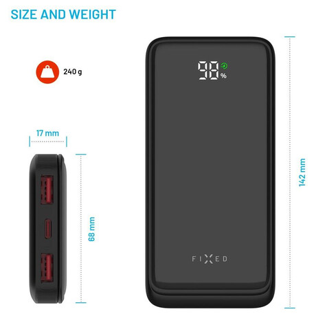 FIXED Zen2 10, 10&nbsp;000 mAh, černá (foto 4)