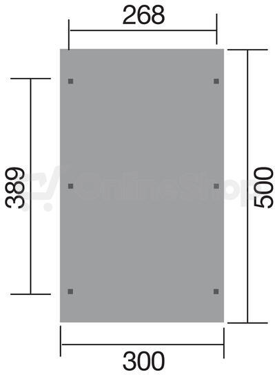 Dřevěný přístřešek na auto 606 (3x5 m) WEKA