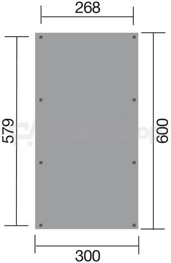 Dřevěný přístřešek na auto 606 (3x6 m) WEKA