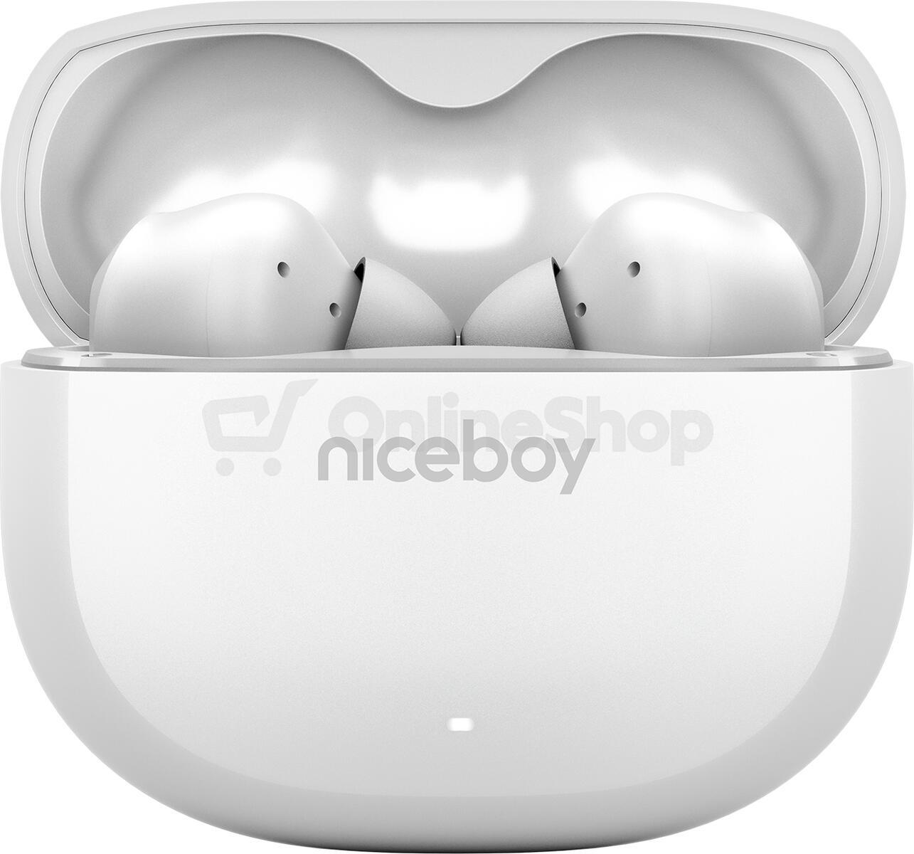 Bezdrátová sluchátka Niceboy Pins 4, bílá