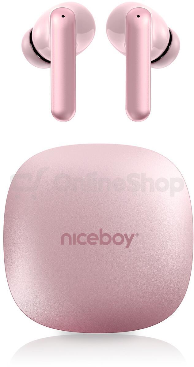 Bezdrátová sluchátka Niceboy Pins 4 PRO Pink