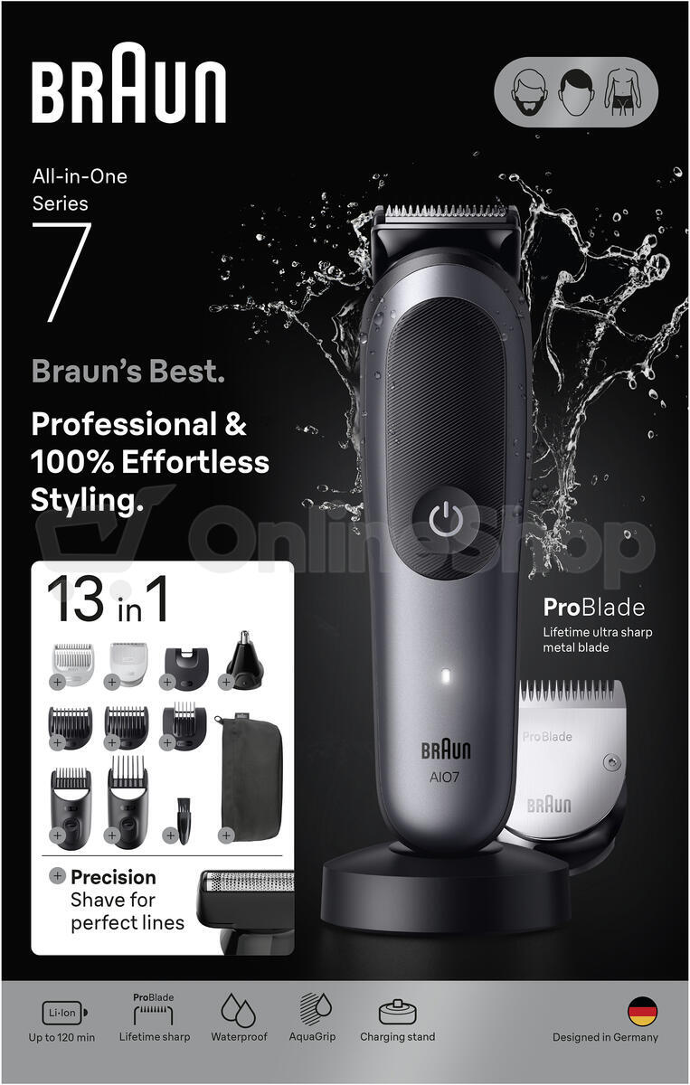 Multifunkční zastřihovač Braun Series 7 AIO7560