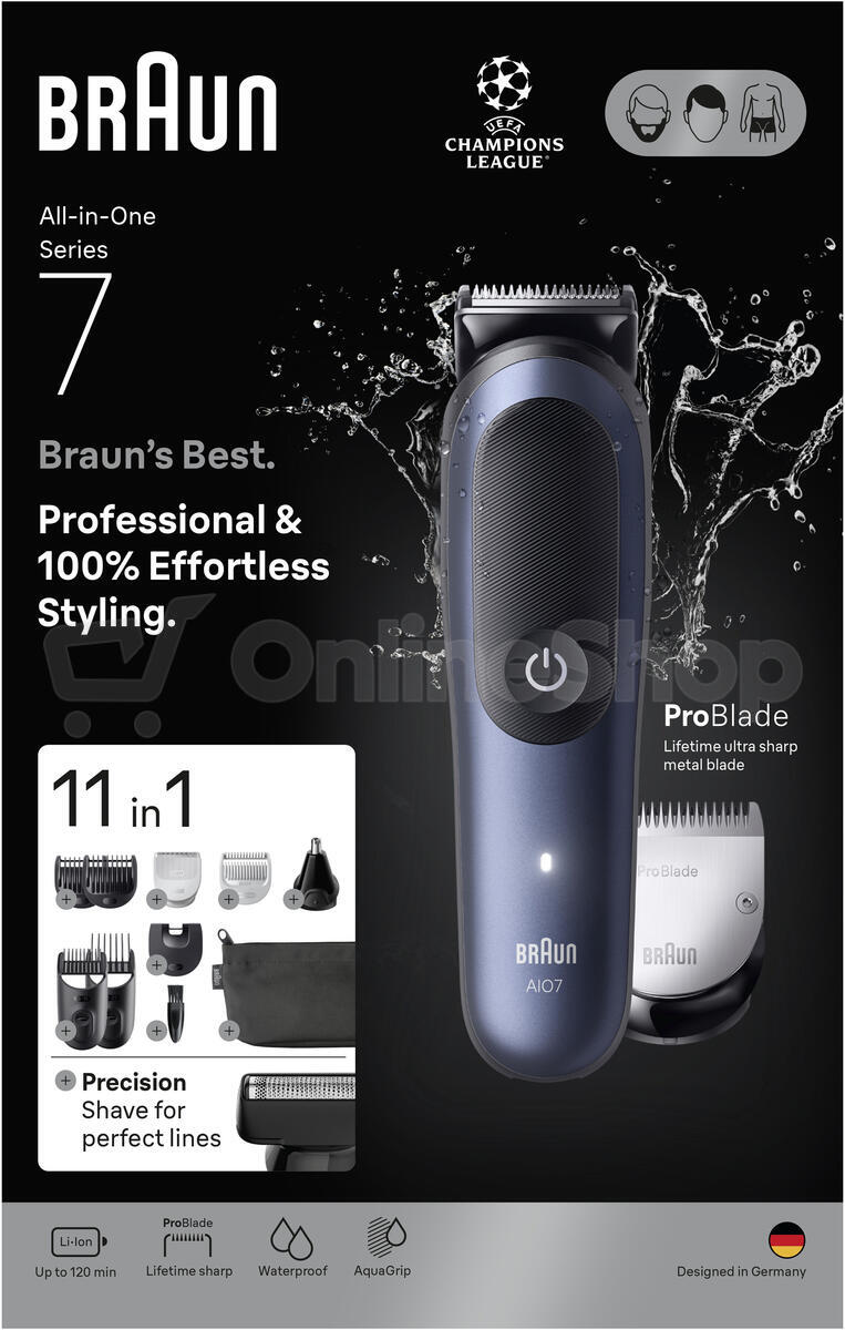 Multifunkční zastřihovač Braun Series 7 AIO7540