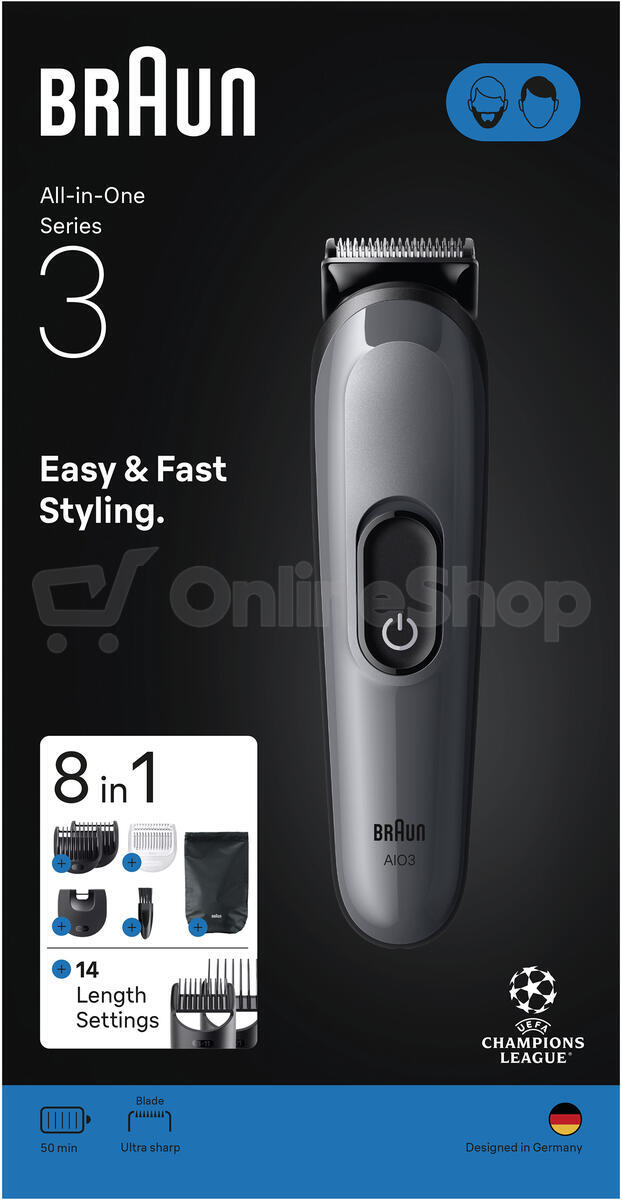 Multifunkční zastřihovač Braun Series 3 AIO3540