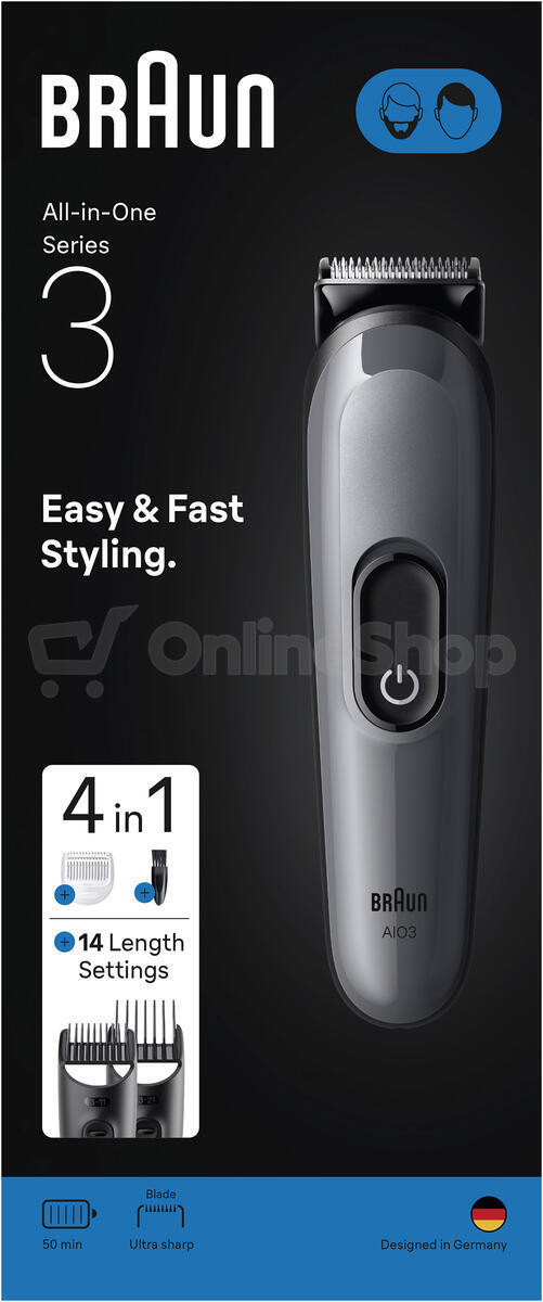 Multifunkční zastřihovač Braun Series 3 AIO3500