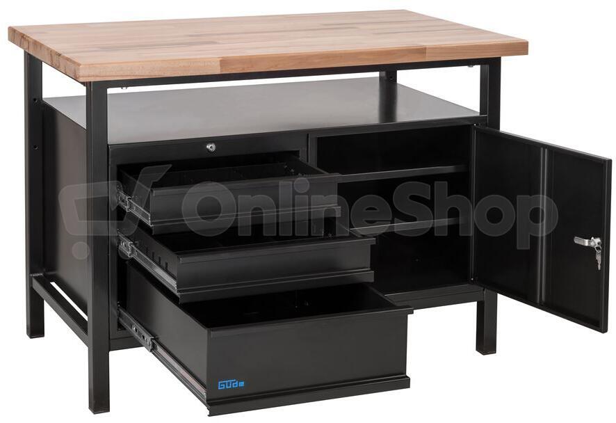 Dílenský stůl P 1200 SLT Black Line Güde
