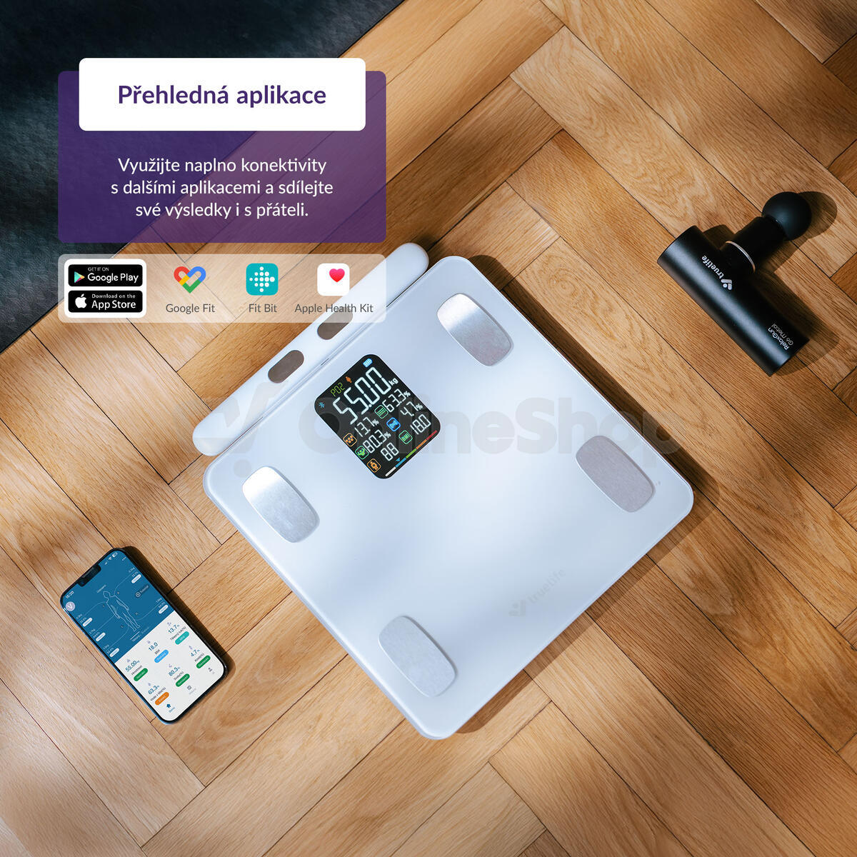 Osobní váha TrueLife FitScale W8, bílá