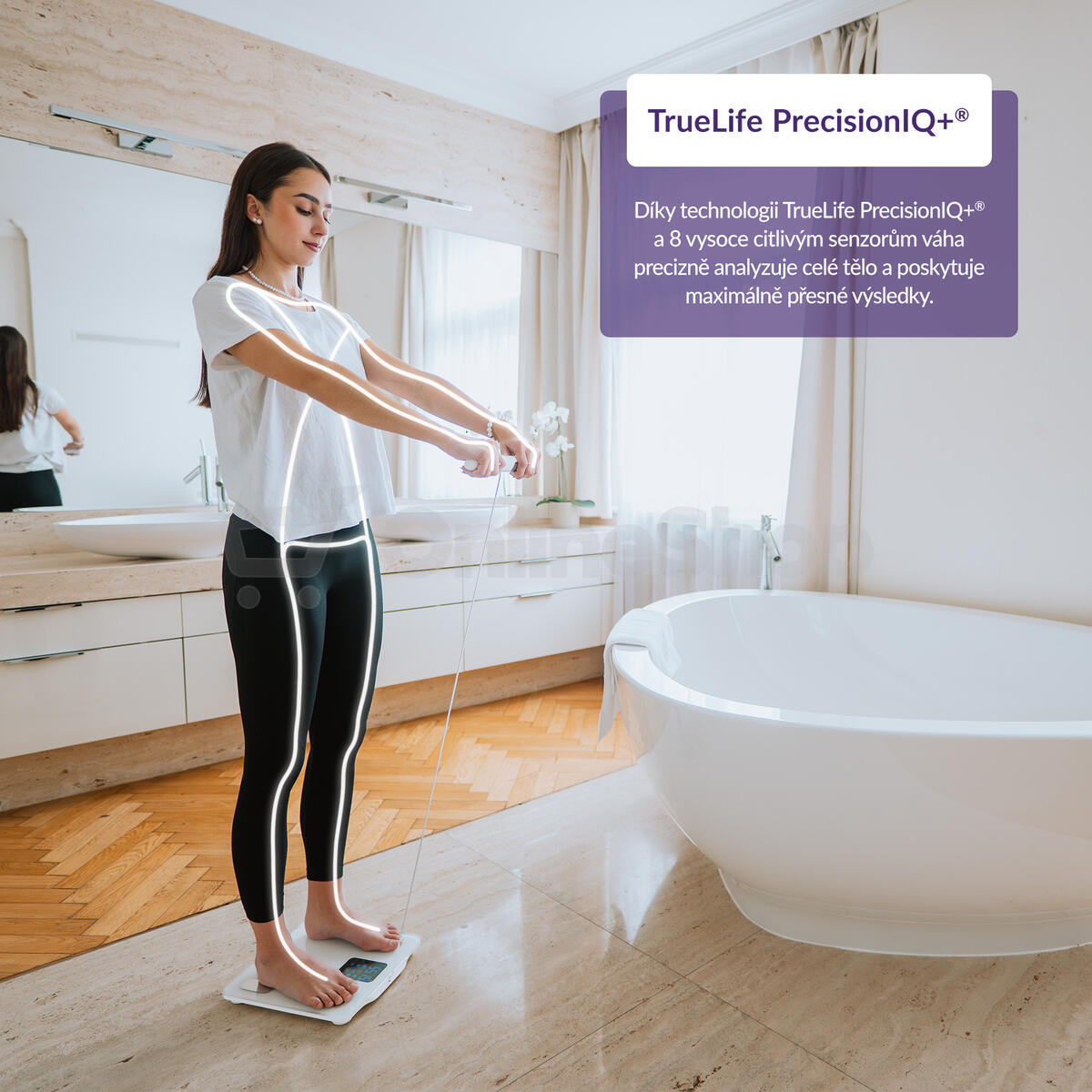 Osobní váha TrueLife FitScale W8, bílá