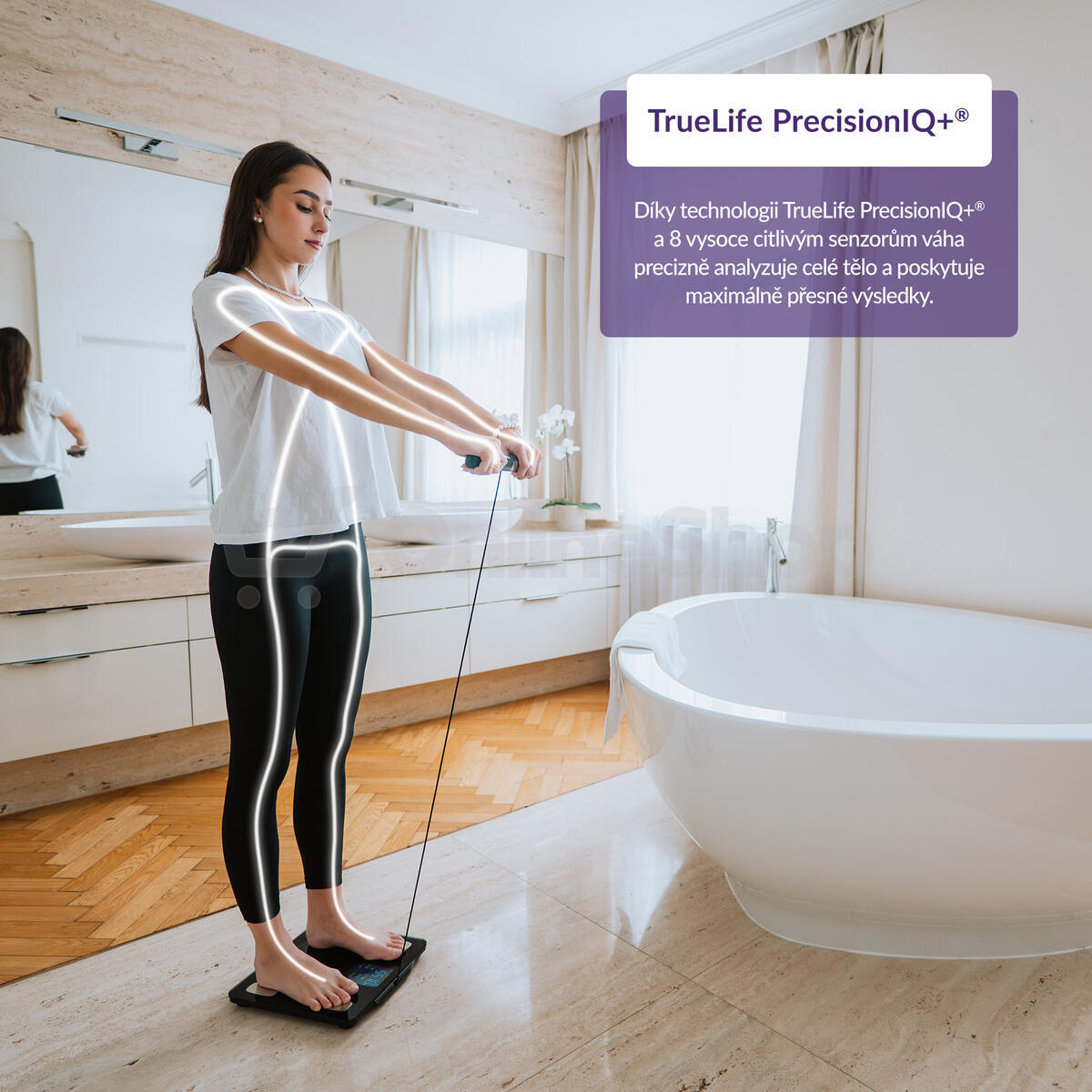 Osobní váha TrueLife FitScale W8, černá