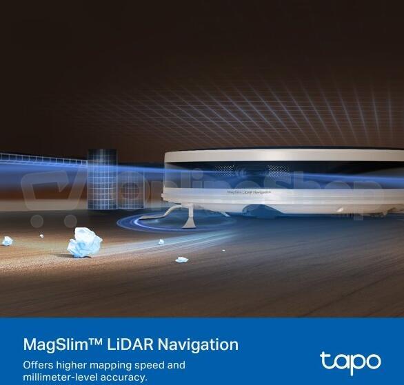 Vysavač TP-Link Tapo RV20 Max Plus White robotický s mopem, 5300Pa, MagSlim