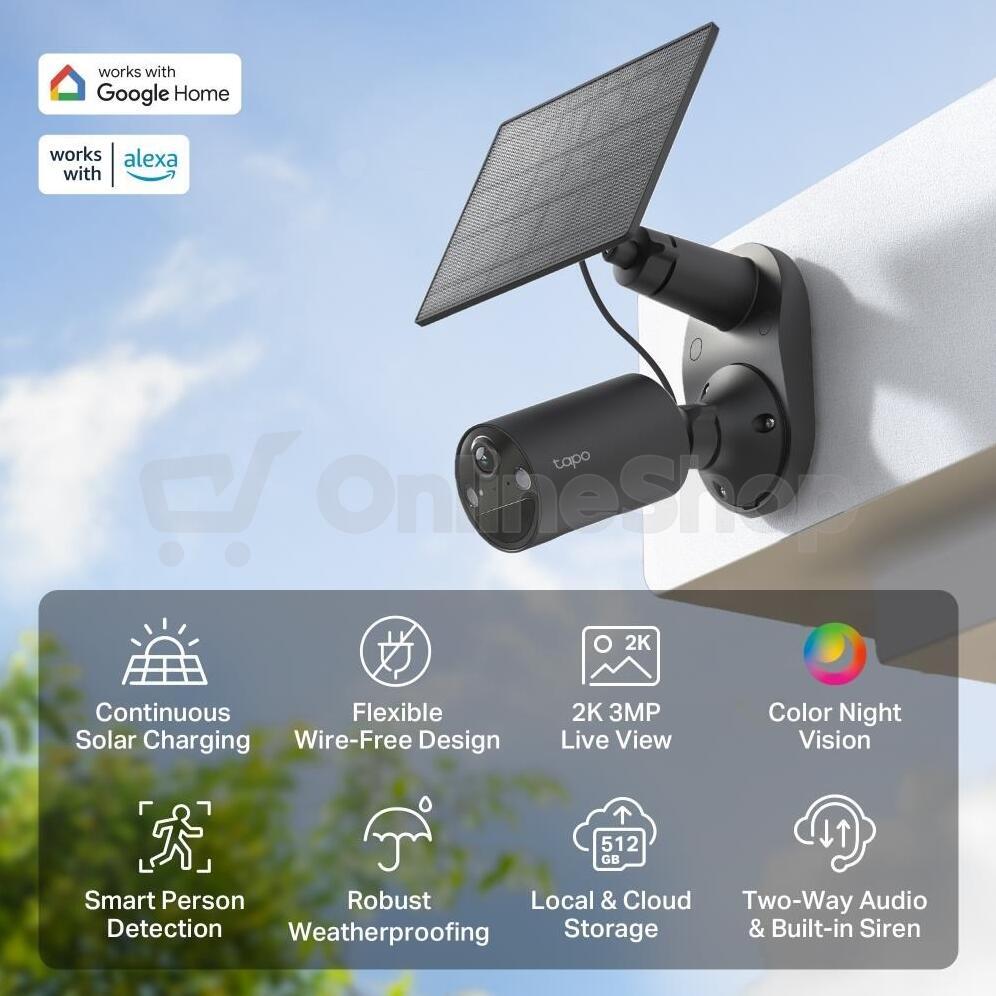 Kamera TP-Link Tapo C411 KIT 3MPx, venkovní, IP, WiFi, přísvit, baterie a panel A201