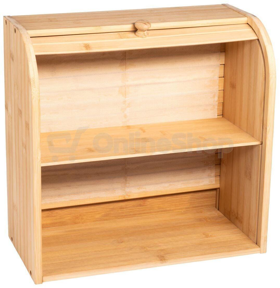 Dvoupatrový bambusový chlebník