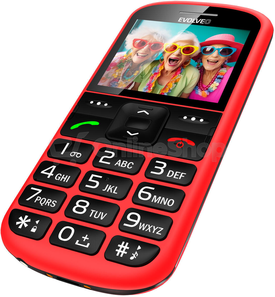 Mobilní telefon EVOLVEO EasyPhone XS, červený