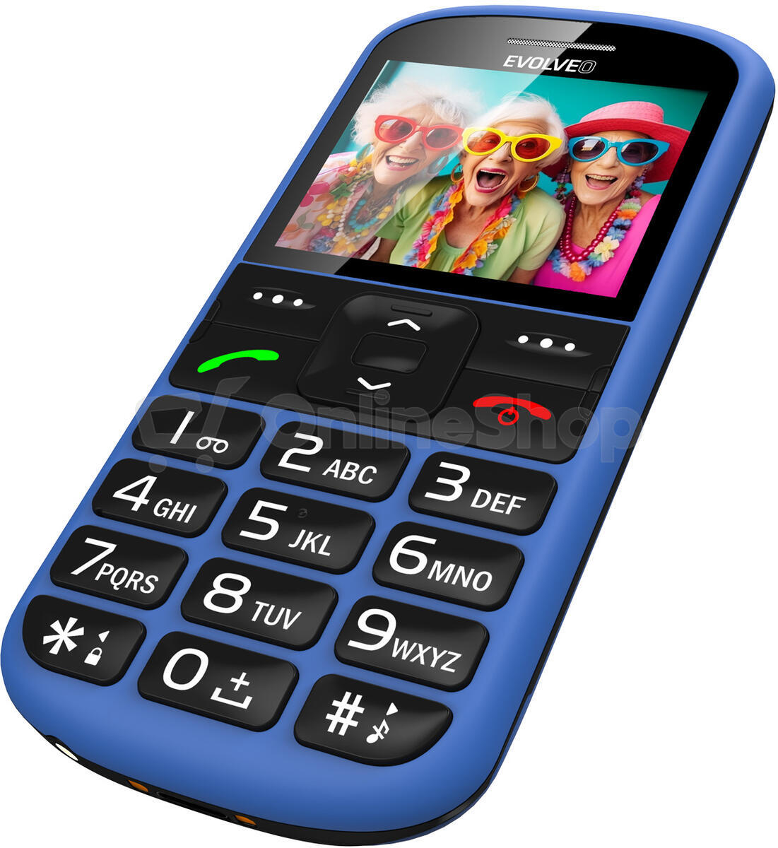 Mobilní telefon EVOLVEO EasyPhone XS, modrý