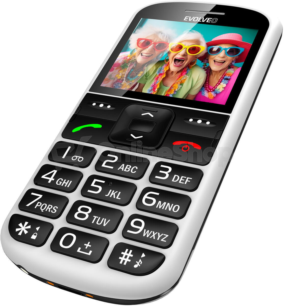 Mobilní telefon EVOLVEO EasyPhone XS, bílý