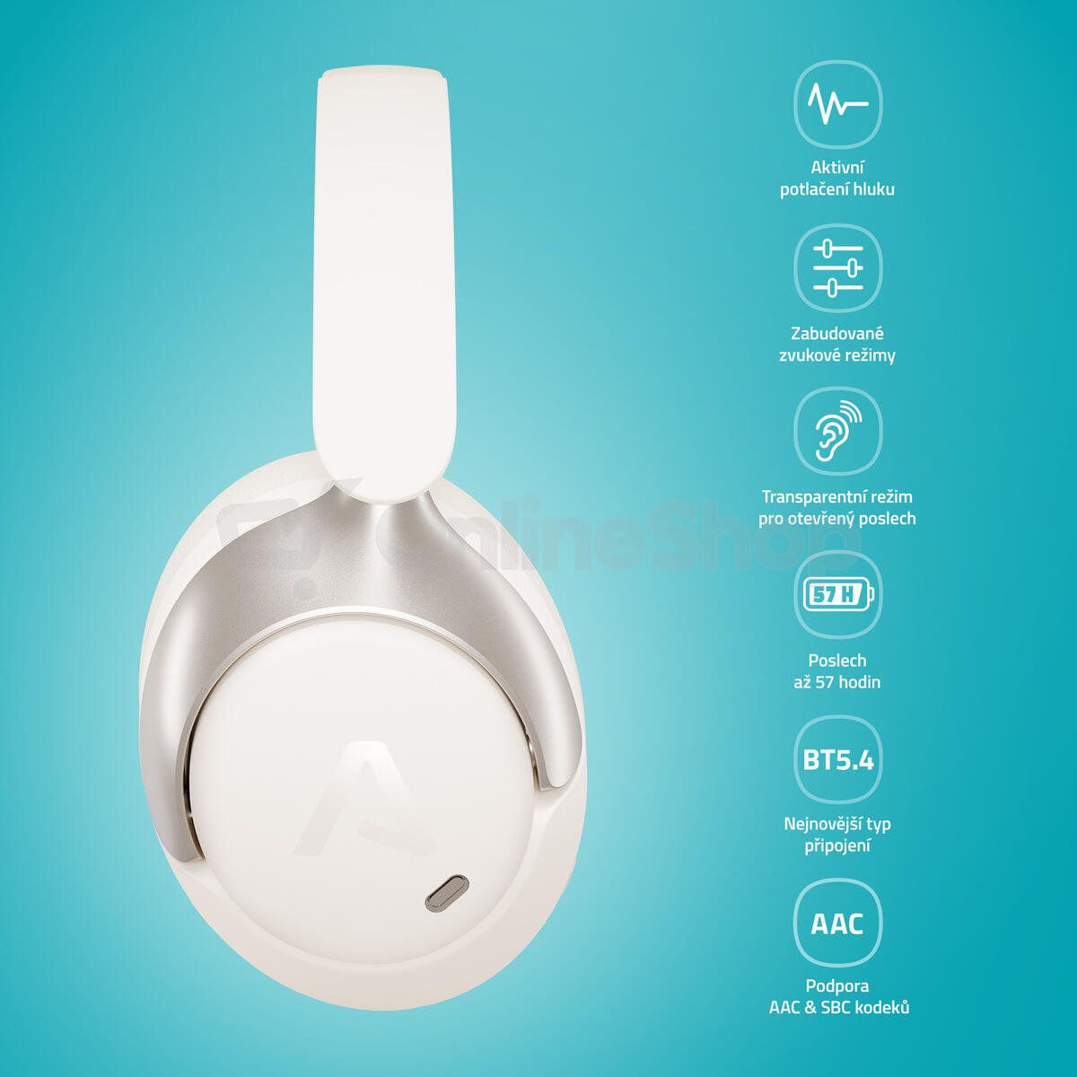 Bezdrátová sluchátka LAMAX HighComfort2 ANC White