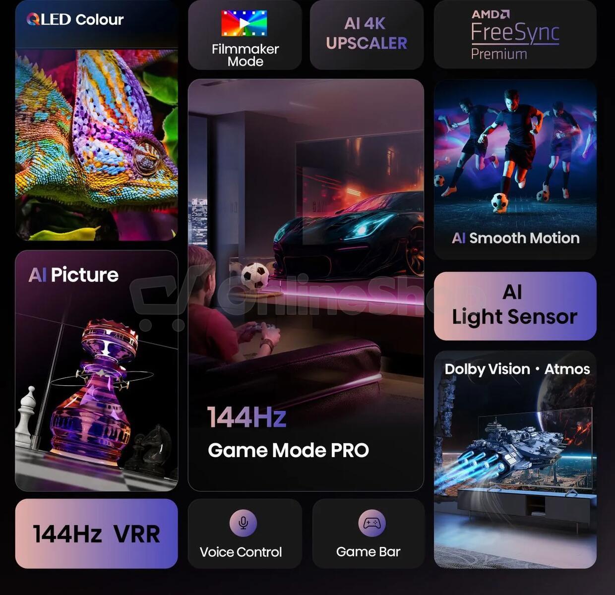 Hi-QLED Smart TV Hisense 50E7Q PRO