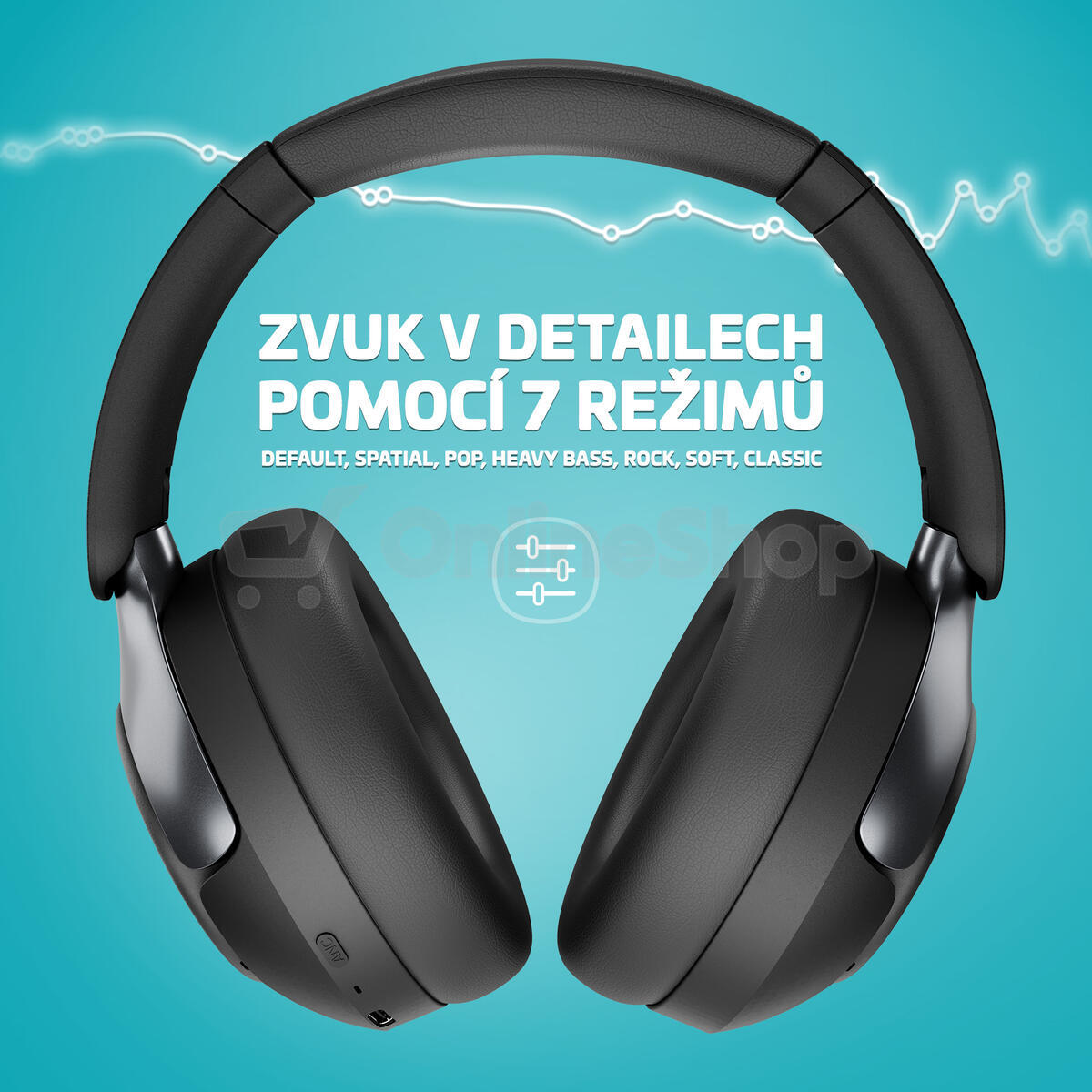 Bezdrátová sluchátka LAMAX HighComfort2 ANC, černá
