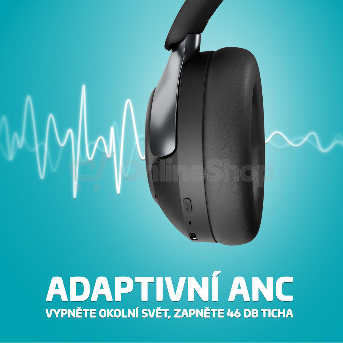 Bezdrátová sluchátka LAMAX HighComfort2 ANC, černá