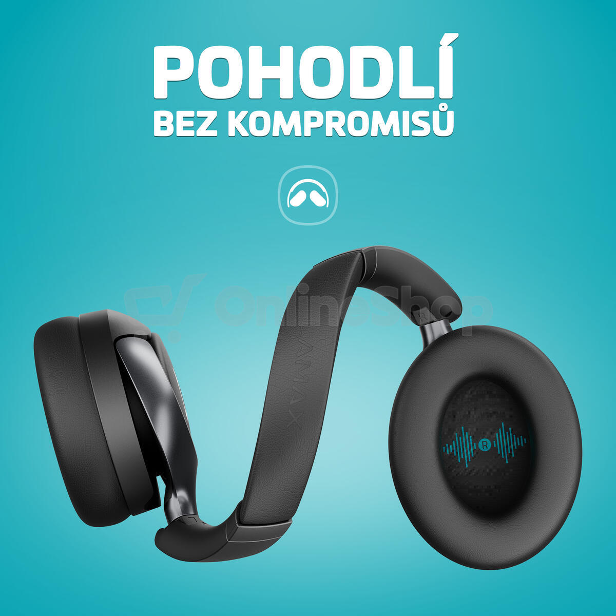 Bezdrátová sluchátka LAMAX HighComfort2 ANC, černá