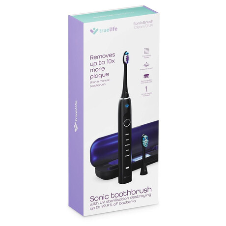 Elektrický zubní kartáček TrueLife SonicBrush Clean70 UV (TLATMC70UVNBA), černý