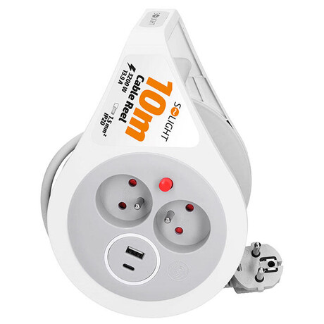 Solight 10&nbsp;m, šedý kabel (foto 1)