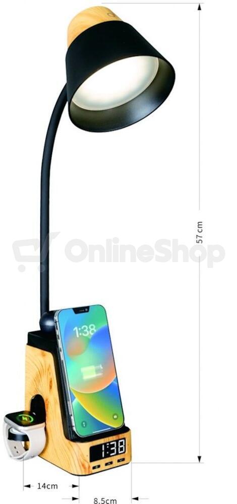 LED stolní lampička IMMAX IDEAL 09000L, světlé dřevo/černá