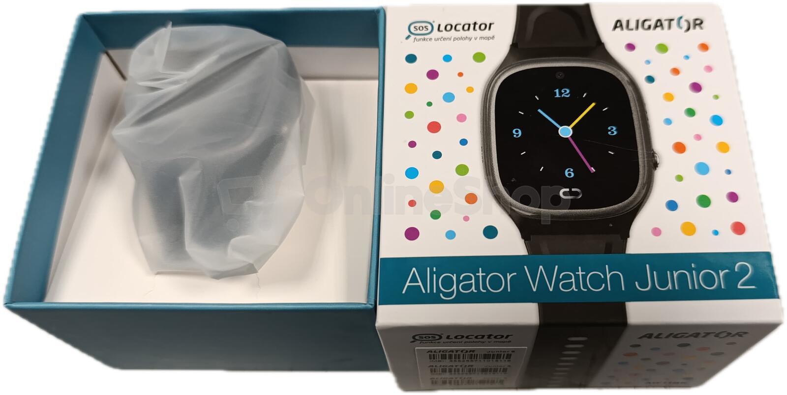 Chytré hodinky Aligator Watch Junior 2, Black | Skutečná fotografie prodávaného kusu