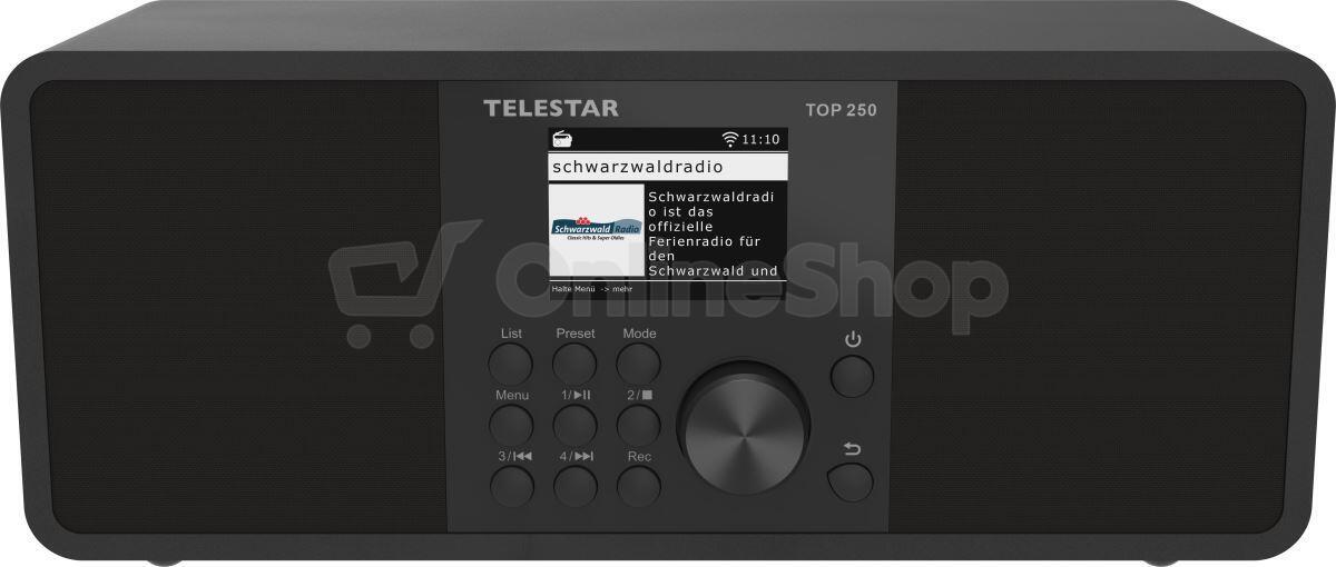 Radiopřijímač Telestar TOP250 (5700250), černý