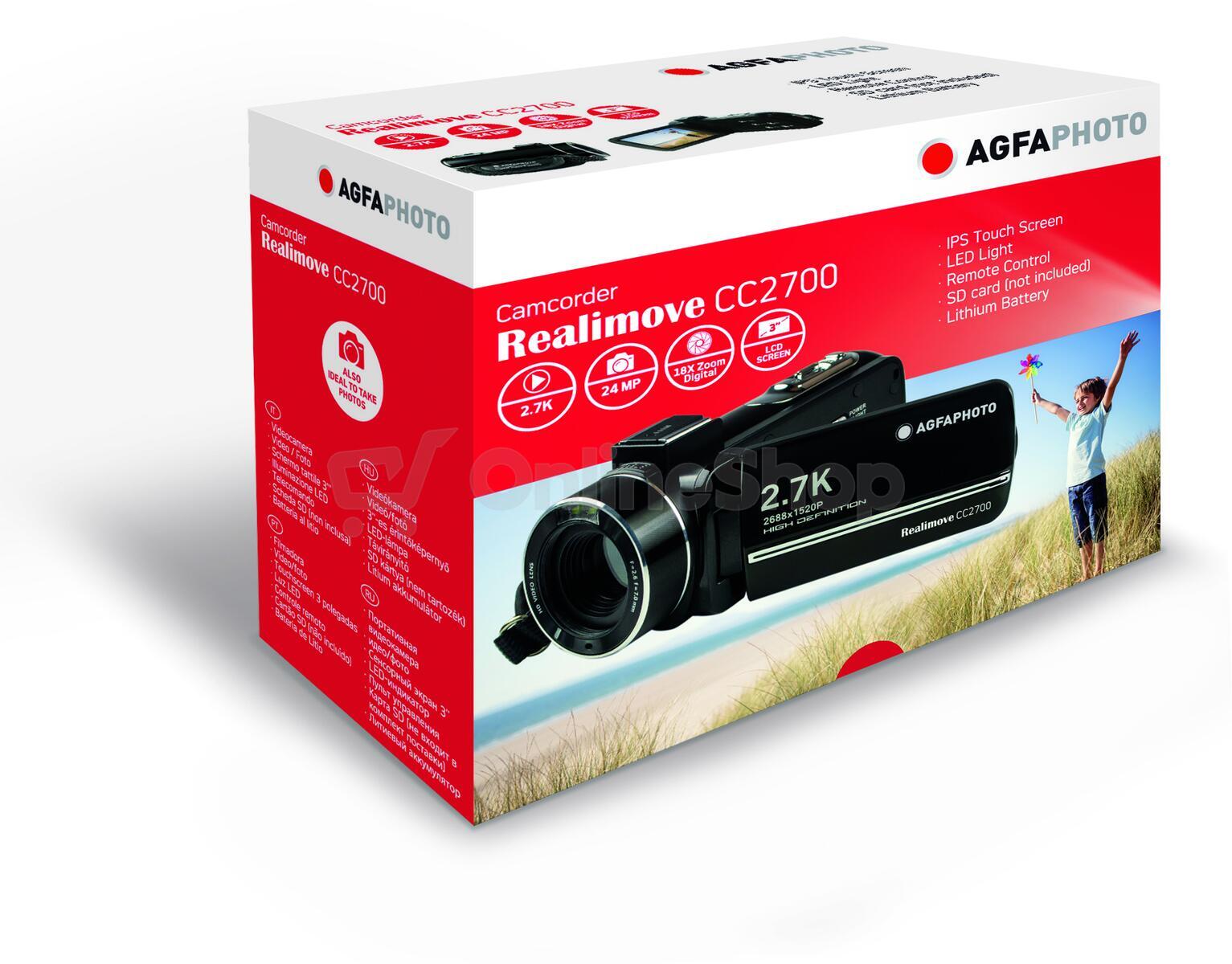 Vodotěsná videokamera AgfaPhoto Realimovie CC2700, Black