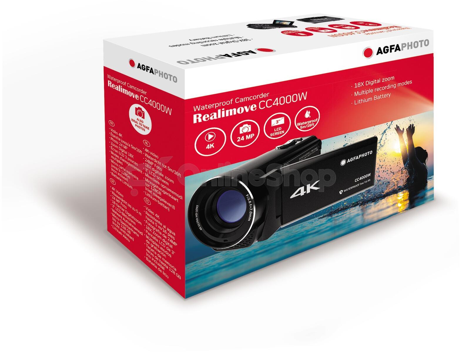 Vodotěsná videokamera AgfaPhoto Realimovie CC4000W Black