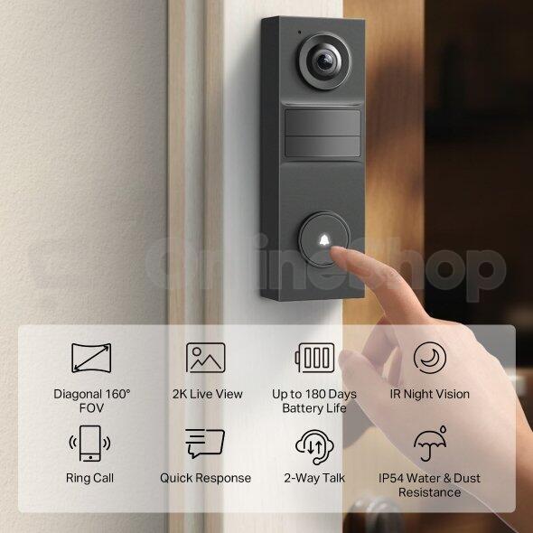 Chytrý zvonek TP-Link Tapo D205 IoT, 3MPx, baterie
