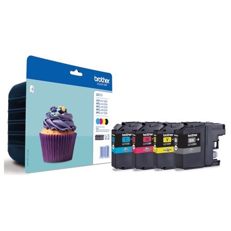Inkoustov npl Brother LC-123VALBP, CMYK, 4*600 stran originln - erven/modr/lut