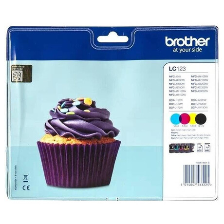 Inkoustov npl Brother LC-123VALBP, CMYK, 4*600 stran originln - erven/modr/lut