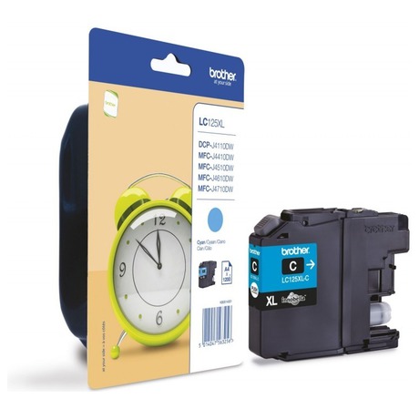 Inkoustov npl Brother LC-125XLC, 1200 stran originln - modr