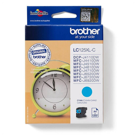 Inkoustov npl Brother LC-125XLC, 1200 stran originln - modr